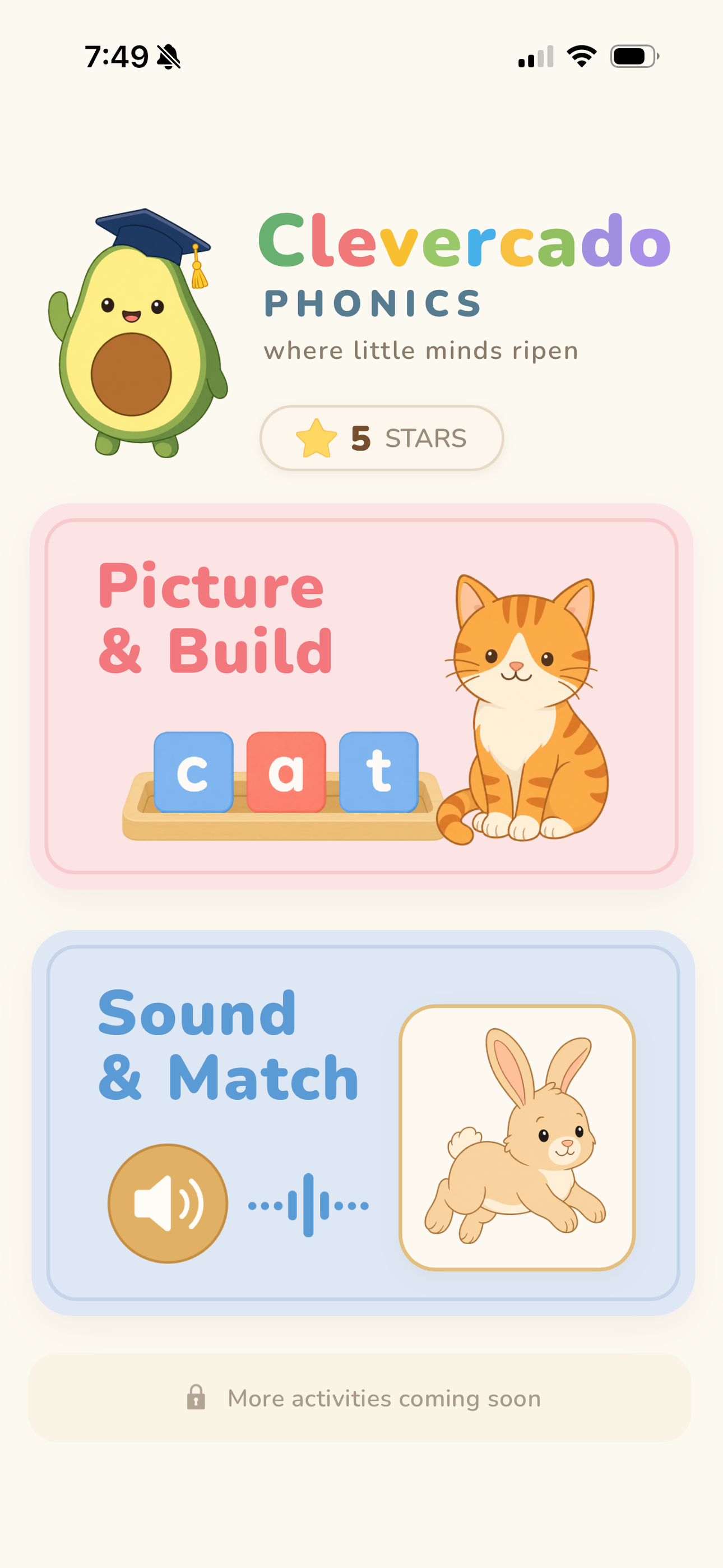Clevercado home screen